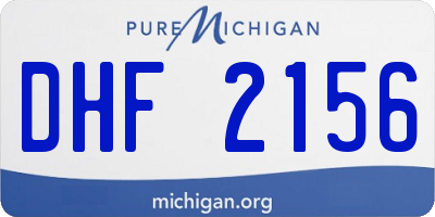 MI license plate DHF2156