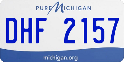 MI license plate DHF2157