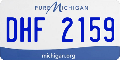 MI license plate DHF2159