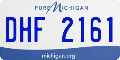 MI license plate DHF2161