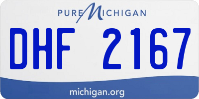 MI license plate DHF2167