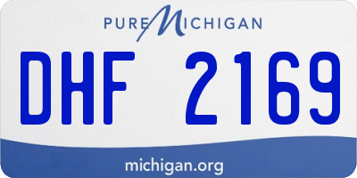 MI license plate DHF2169