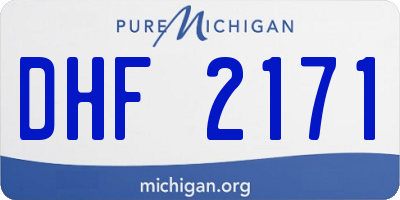 MI license plate DHF2171