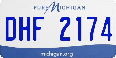 MI license plate DHF2174
