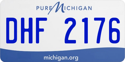 MI license plate DHF2176