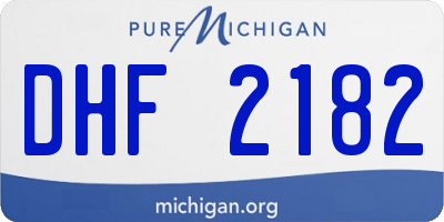 MI license plate DHF2182