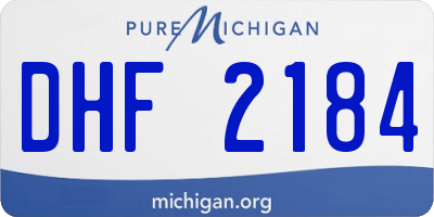 MI license plate DHF2184