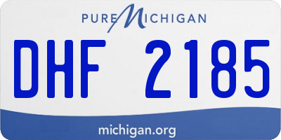 MI license plate DHF2185