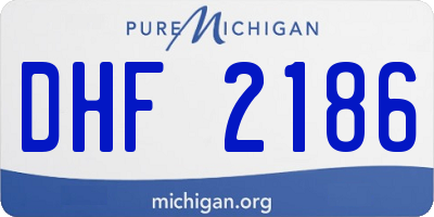 MI license plate DHF2186