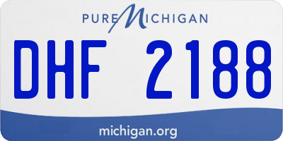 MI license plate DHF2188