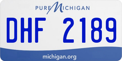 MI license plate DHF2189