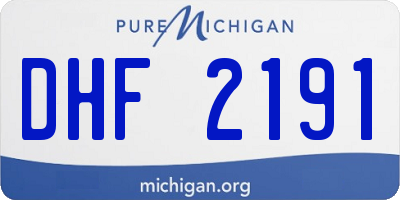 MI license plate DHF2191
