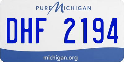 MI license plate DHF2194