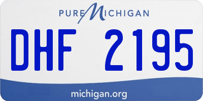 MI license plate DHF2195