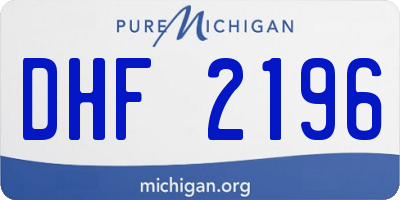 MI license plate DHF2196
