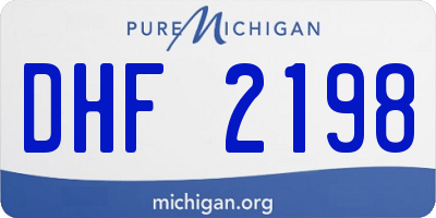 MI license plate DHF2198