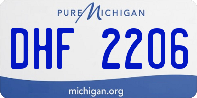MI license plate DHF2206