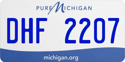 MI license plate DHF2207