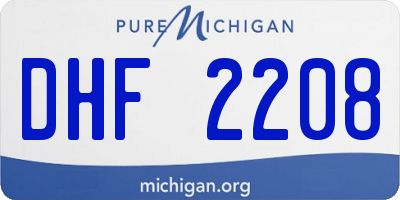 MI license plate DHF2208