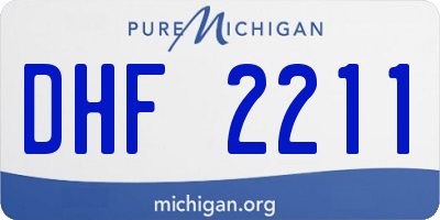 MI license plate DHF2211