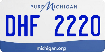 MI license plate DHF2220