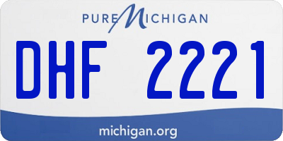 MI license plate DHF2221