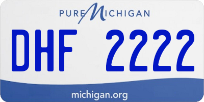 MI license plate DHF2222