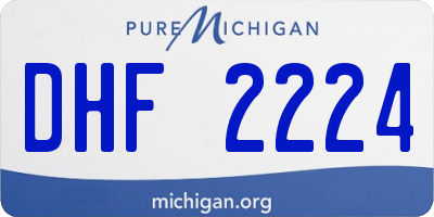 MI license plate DHF2224