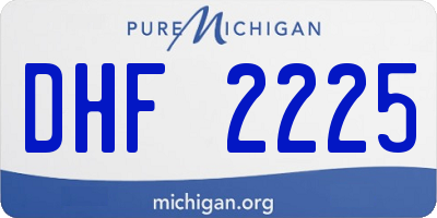 MI license plate DHF2225