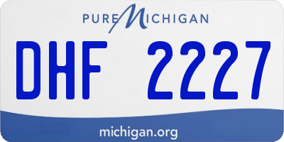 MI license plate DHF2227