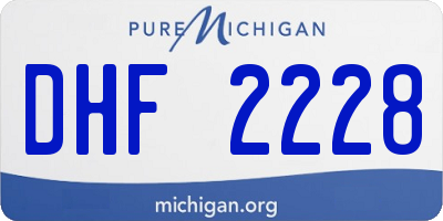 MI license plate DHF2228