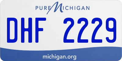 MI license plate DHF2229