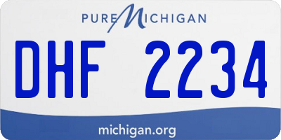 MI license plate DHF2234
