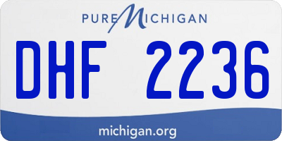 MI license plate DHF2236