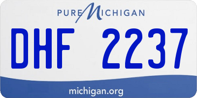MI license plate DHF2237