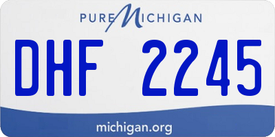 MI license plate DHF2245