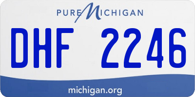 MI license plate DHF2246