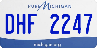 MI license plate DHF2247