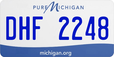 MI license plate DHF2248
