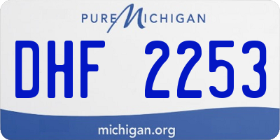 MI license plate DHF2253