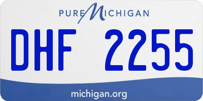 MI license plate DHF2255