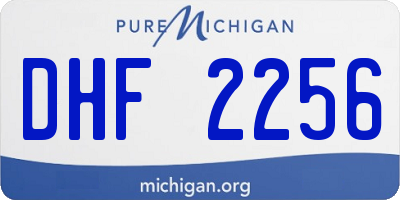 MI license plate DHF2256