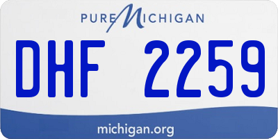MI license plate DHF2259