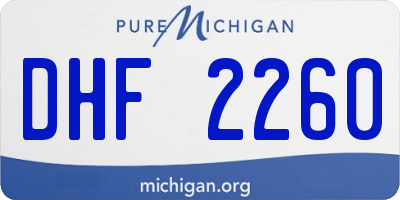 MI license plate DHF2260