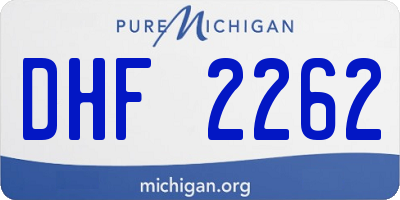 MI license plate DHF2262