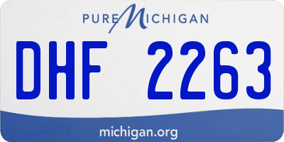 MI license plate DHF2263