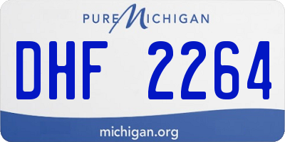 MI license plate DHF2264