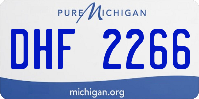 MI license plate DHF2266