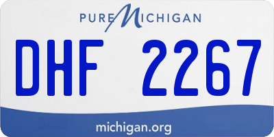 MI license plate DHF2267