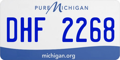 MI license plate DHF2268